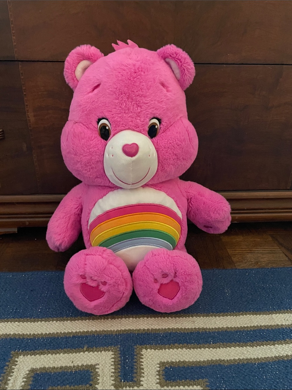 Care Bears Bright Pink Rainbow Heart Plush